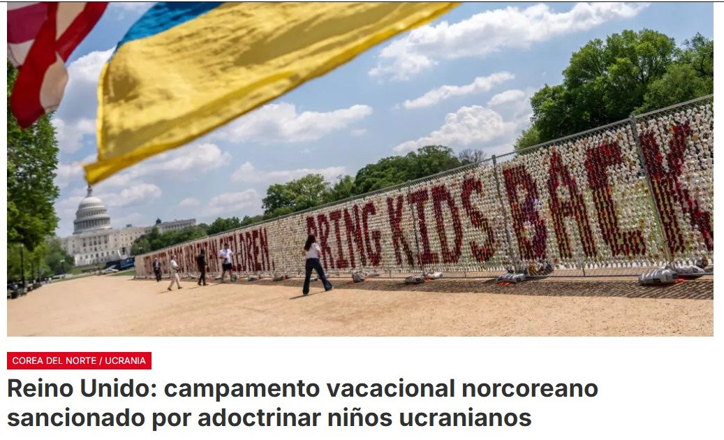 Campamento vacacional norcoreano sancionado por adoctrinar niños ucranianos