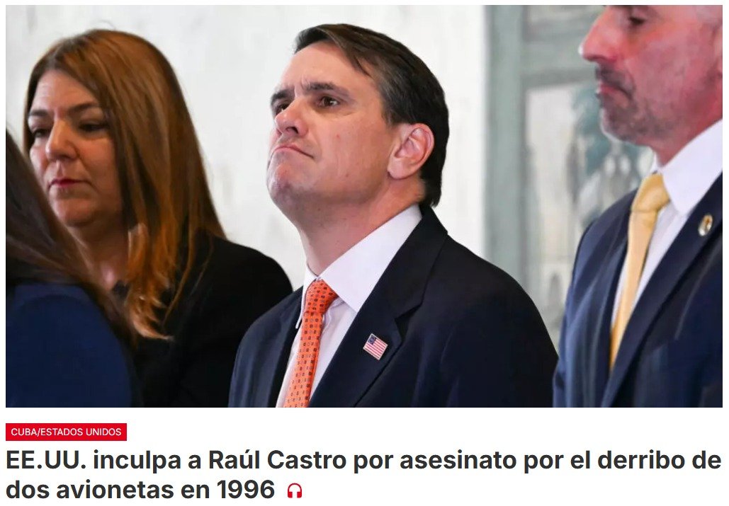 La justicia estadounidense ha imputado al ex líder cubano Raúl Castro por el derribo de dos avionetas en 1996. Es la primera vez que la justicia estadounidense inculpa a un alto cargo de Cuba