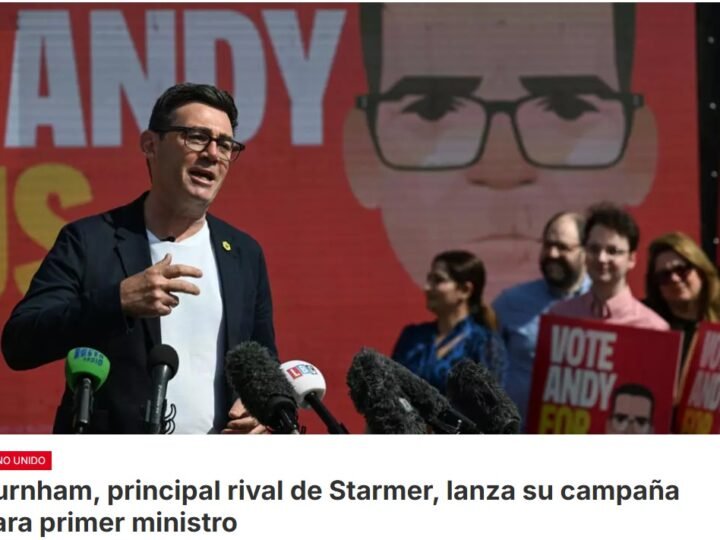Andy Burnham, considerado el principal rival del primer ministro Keir Starmer dentro del Partido Laborista, lanzó este viernes su campaña en el norte de Inglaterra