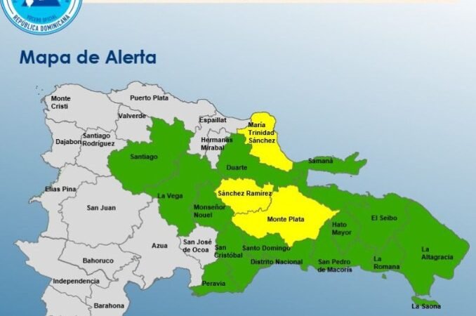 Alerta amarilla para 3 provincias  y 14 en verde por vaguada