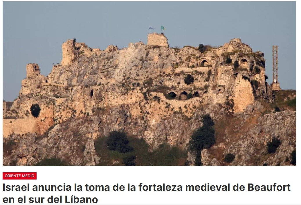 El ejército israelí asegura haber capturado la fortaleza medieval de Beaufort