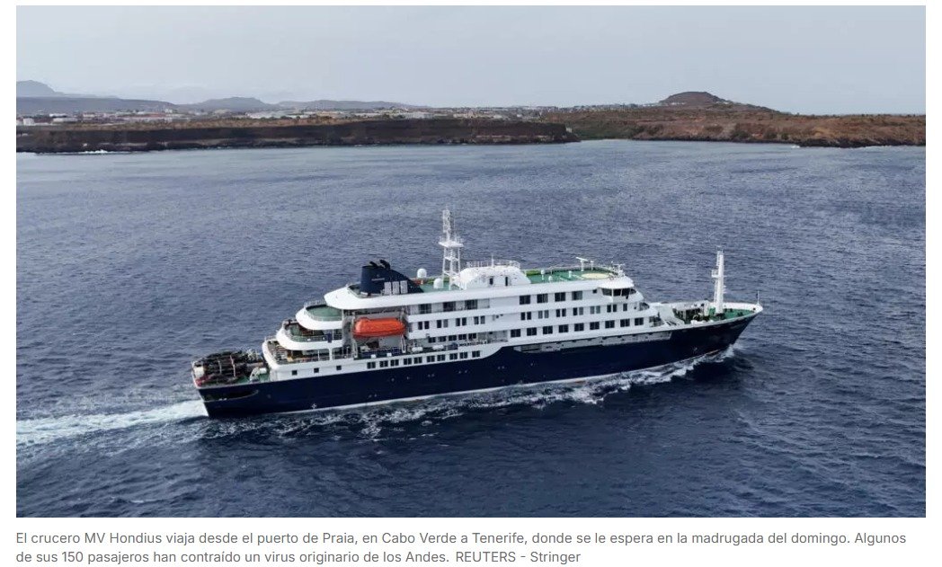 «Esto no es otro Covid», asegura la OMS ante la llegada a Canarias del barco con brote de hantavirus