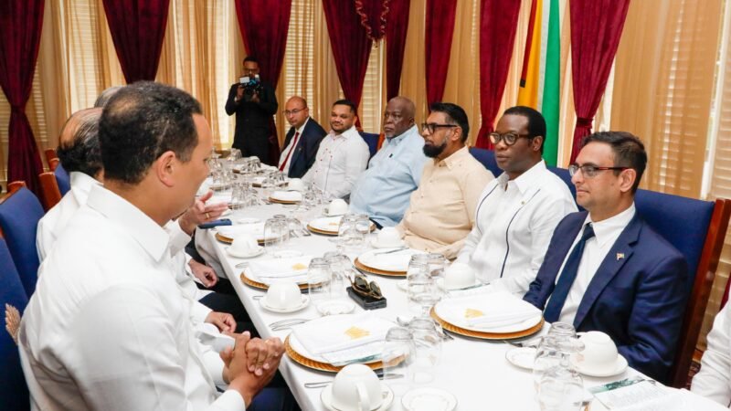 Abinader llega a Guyana y se reúne con presidente Mohamed Irfaan Alí