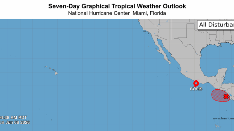 La tormenta tropical Boris provocará lluvias torrenciales en el sur y oeste de México