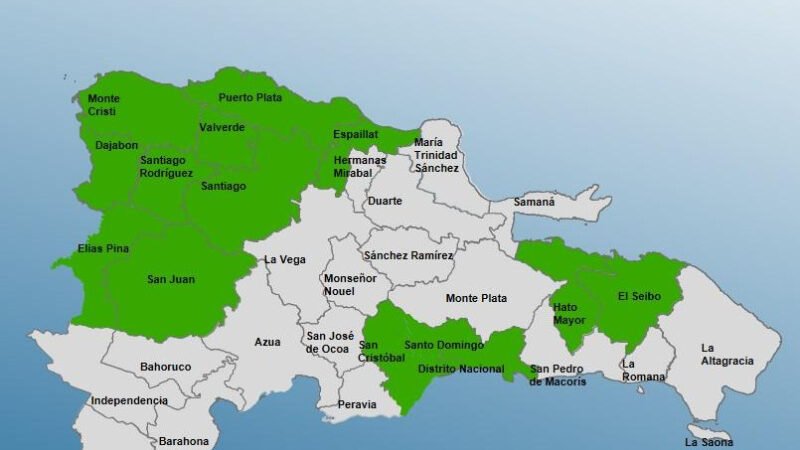 Hay 14 provincias en alerta verde por lluvias