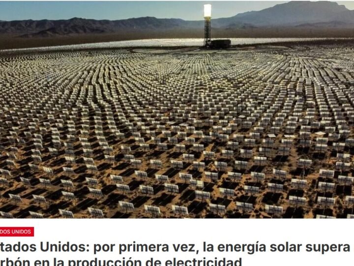 La energía solar ha superado al carbón en la producción de electricidad en Estados Unidos