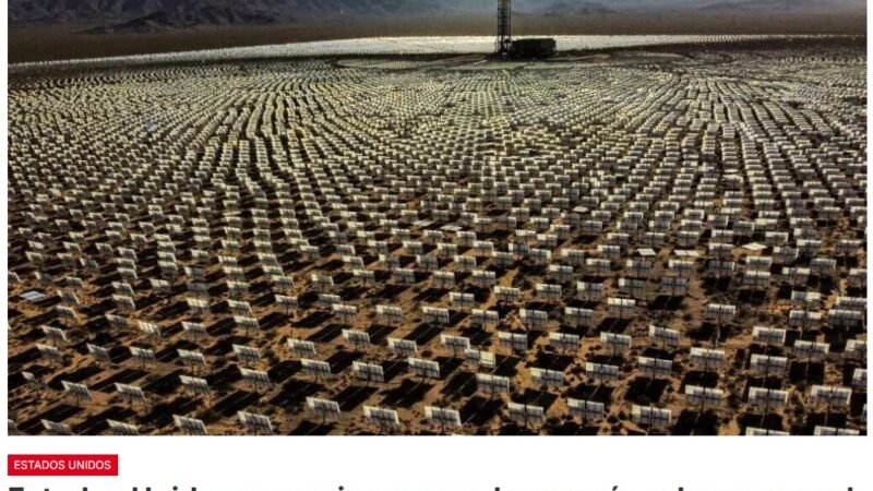 La energía solar ha superado al carbón en la producción de electricidad en Estados Unidos
