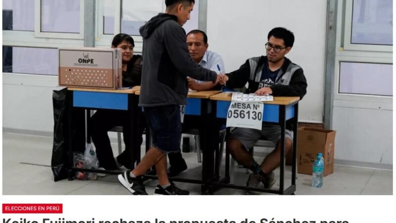 Roberto Sánchez, propone recontar las papeletas de la segunda vuelta de las elecciones