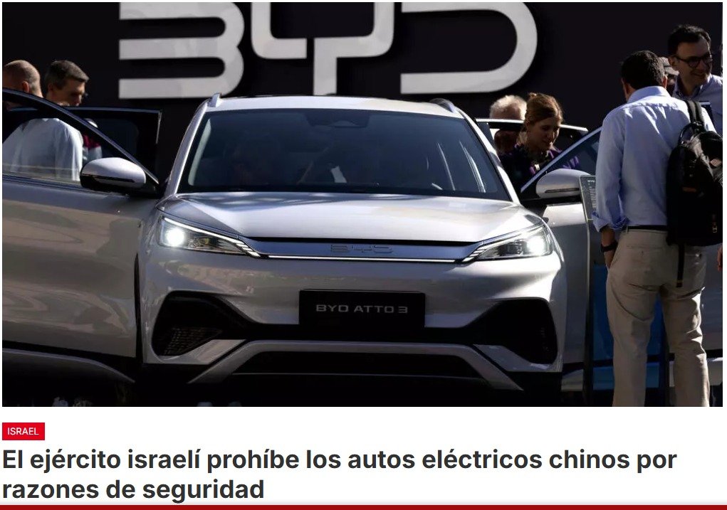 Israel decide prescindir de los vehículos eléctricos chinos para su ejército