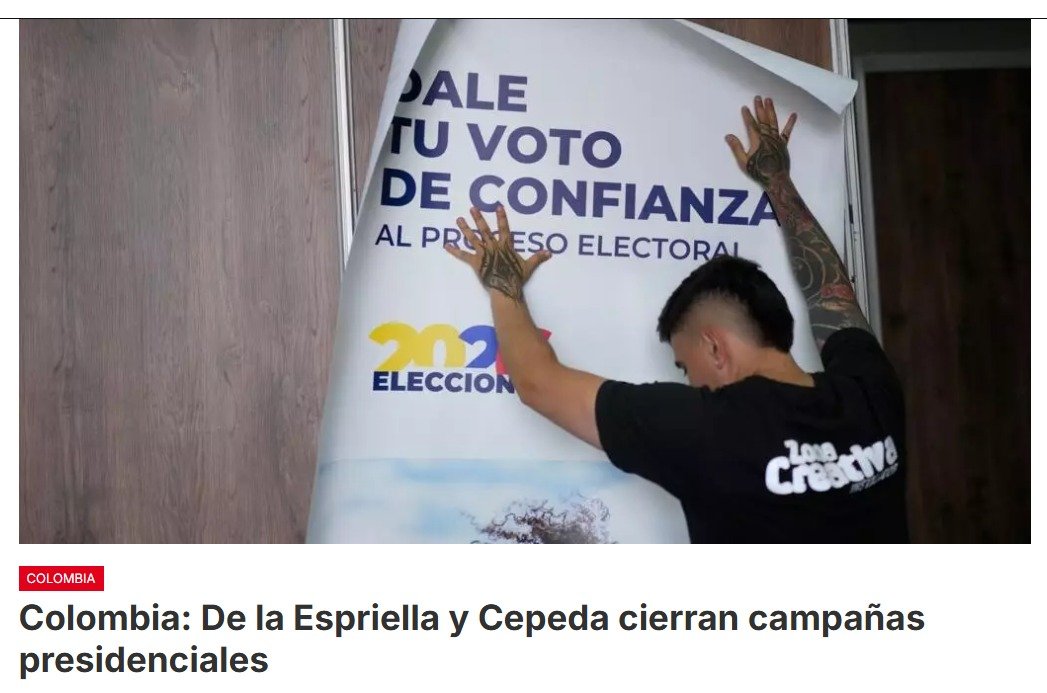 Abelardo de la Espriella e Iván Cepeda cierran sus campañas presidenciales en multitudinarios eventos