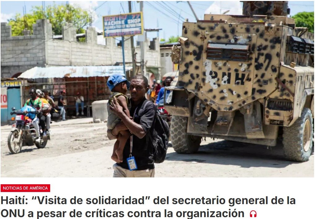 El secretario general de la ONU viaja hoy martes a Haití a una «visita de solidaridad»