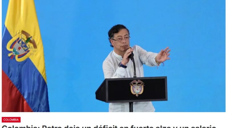 A cuatro días del balotaje, Colombia enfrenta un panorama fiscal crítico con un déficit cercano al 7% del PIB y unas cuentas públicas en franco deterioro