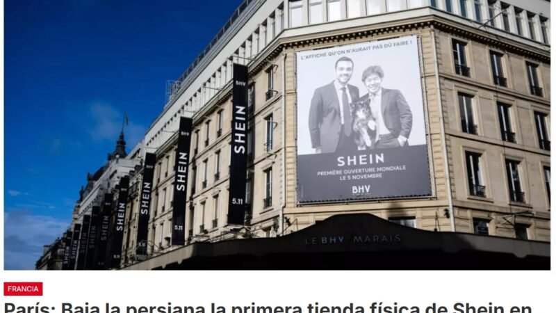 La empresa de fast-fashion china cierra  sus puertas en los grandes almacenes BHV para Navidad