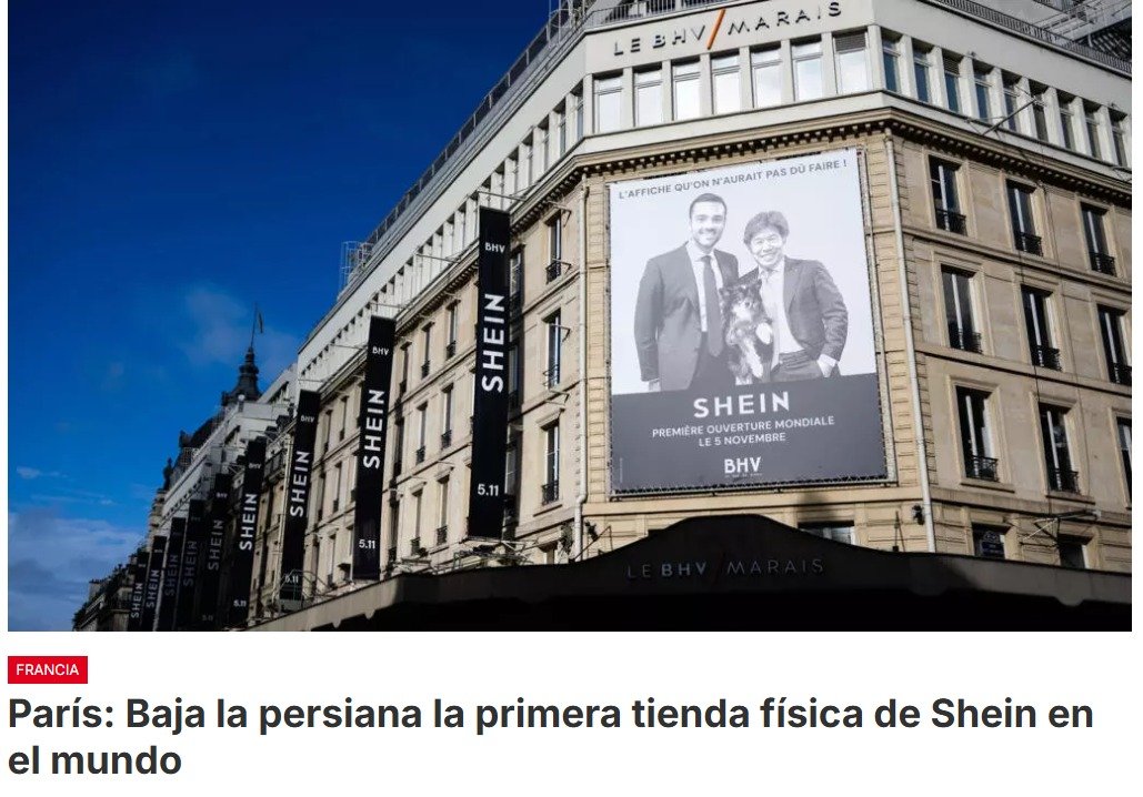 La empresa de fast-fashion china cierra  sus puertas en los grandes almacenes BHV para Navidad