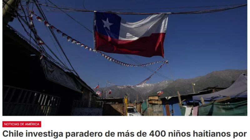 La Fiscalía de Chile va a investigar un posible caso de tráfico de niños y adolescentes procedentes de Haití que llegaron a Chile en 2025