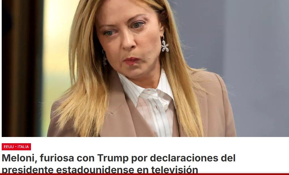 Encontronazo diplomático entre la primera ministra italiana y el mandatario norteamericano