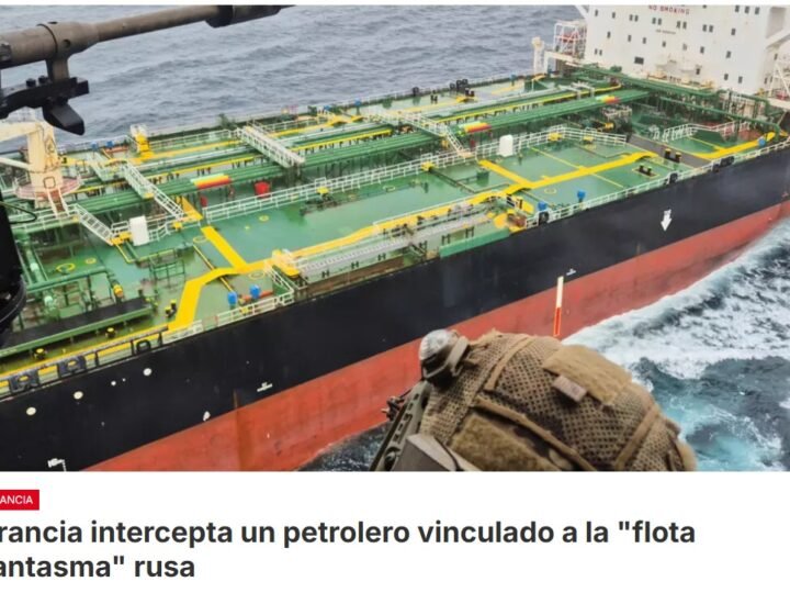Emmanuel Macron, anuncia la interceptación en el océano Atlántico de un petrolero sancionado por la Unión Europea  procedente de Rusia