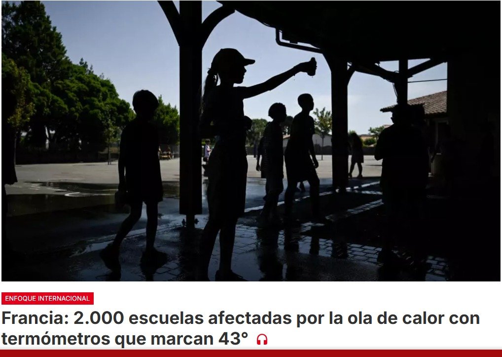 El calor azota Francia con 49 departamentos y 35 millones de personas en alerta roja