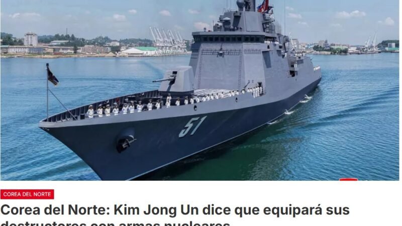 El líder norcoreano Kim Jong Un afirmó que su país está equipando «a la Marina con armas nucleares»
