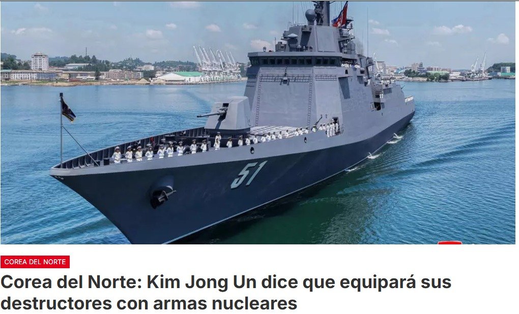 El líder norcoreano Kim Jong Un afirmó que su país está equipando «a la Marina con armas nucleares»