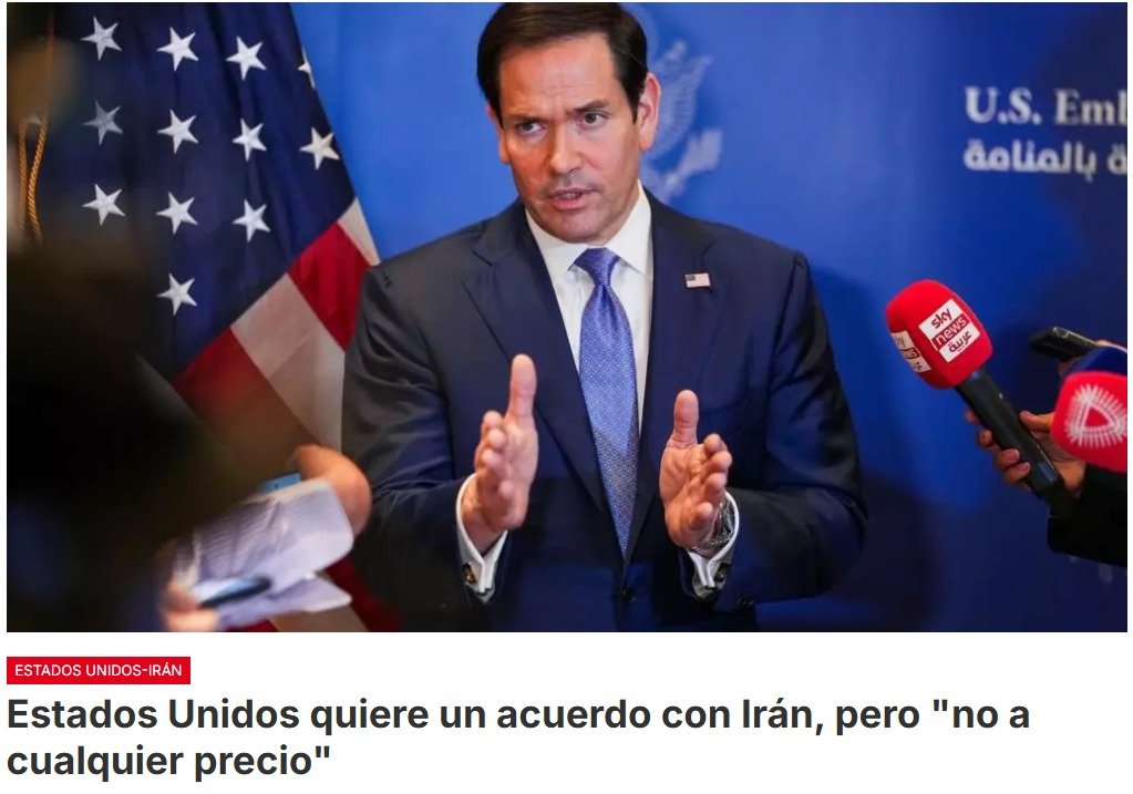 Marco Rubio, secretario de Estado de Estados Unidos, aseguróa que las exigencias iraníes provocan «un caos» en el mundo, por lo que defendió que Washington no está dispuesta a firmar un acuerdo de paz con Teherán «a cualquier precio»