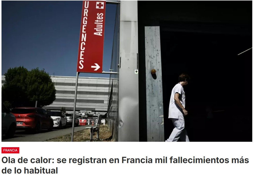 Desde el miércoles 24 de junio de 2026, ya se han registrado en Francia un mil muertes más de lo habitual