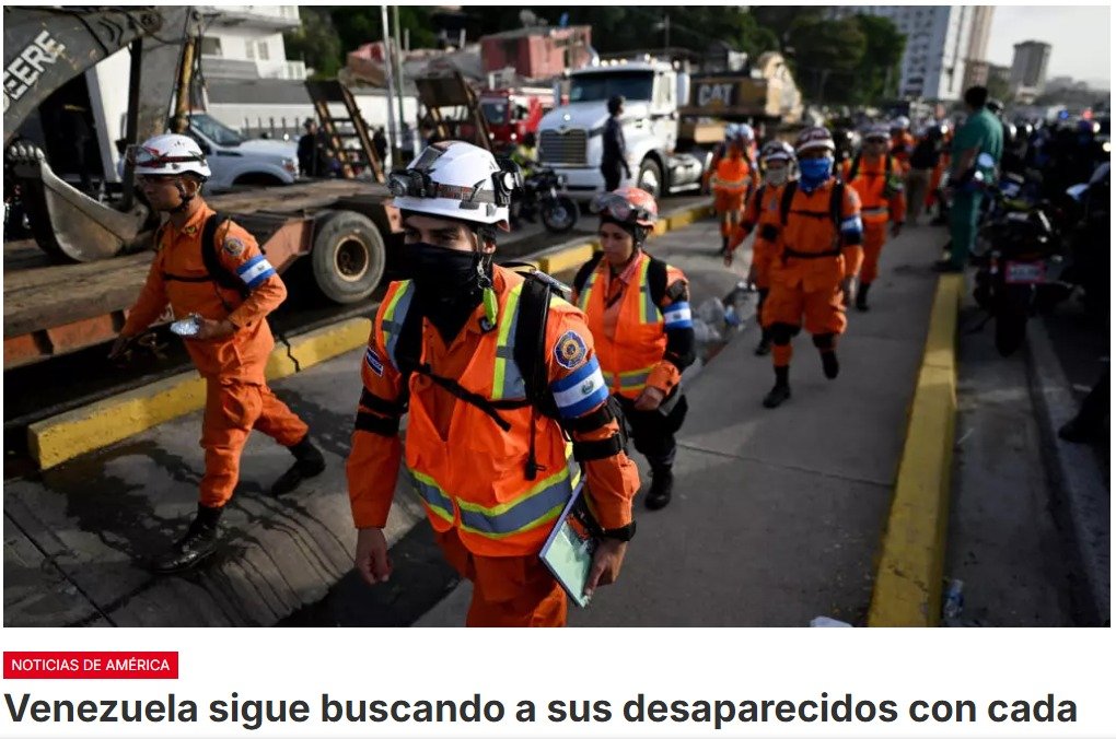 Venezuela busca a contrarreloj a los miles de desaparecidos tras los dos terremotos de magnitud 7,2 y 7,5 que sacudieron el norte del país el miércoles pasado