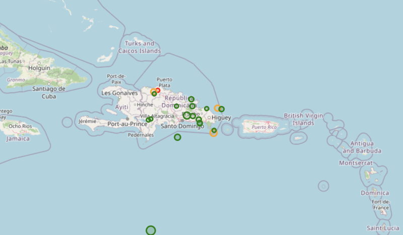  Enjambre de sismos en la costa sur dominicana