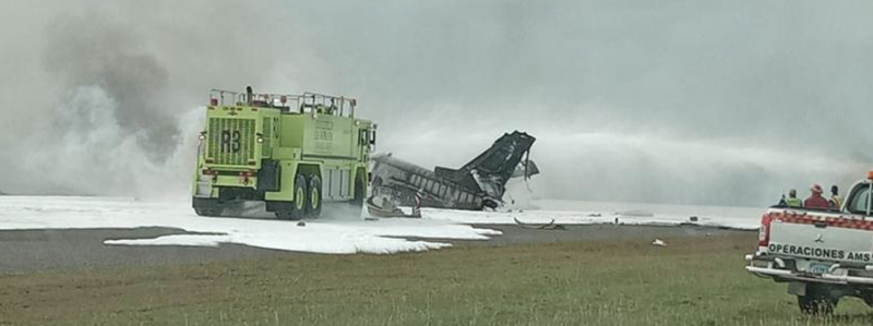Mueren dos pilotos en aterrizaje forzoso en el Aeropuerto Internacional La Romana