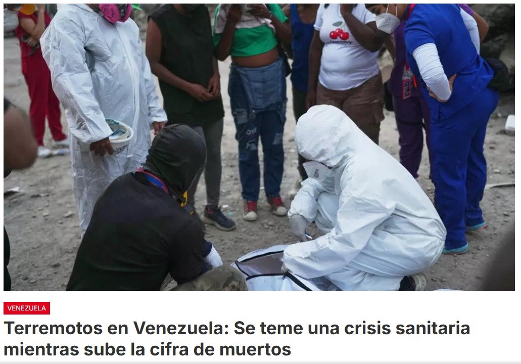 El balance por el potente doble sismo en Venezuela hace dos semanas sube a 3.889 muertos, según un parte oficial del gobierno