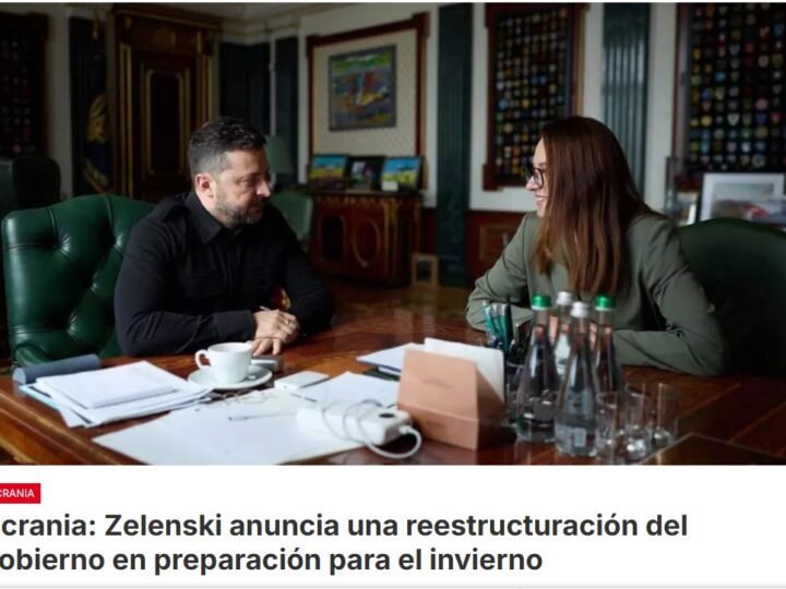 El presidente ucraniano Volodimir Zelenski anuncia una reestructuración gubernamental y cambios en los servicios de las fuerzas del orden