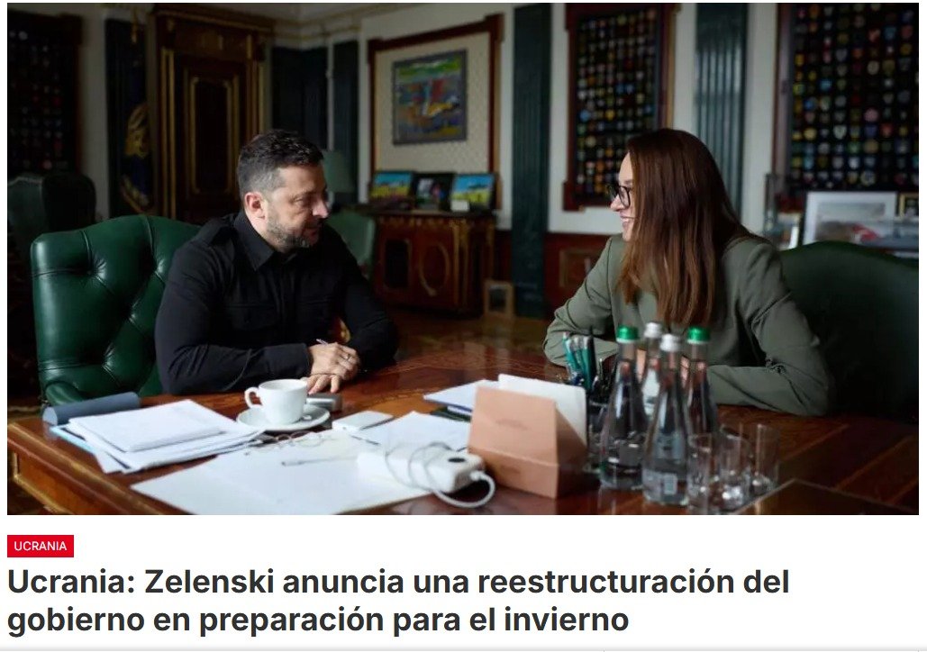 El presidente ucraniano Volodimir Zelenski anuncia una reestructuración gubernamental y cambios en los servicios de las fuerzas del orden