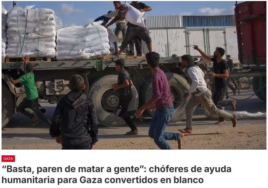 Por segunda vez en menos de una semana, un conductor de camión palestino fue asesinado por el ejército israelí en Gaza