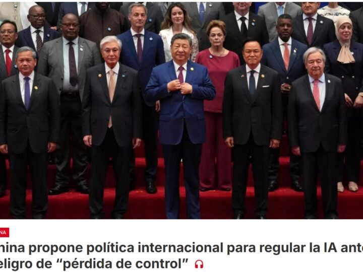La Inteligencia Artificial ocupa el foco mundial con la celebración en Shanghai de su Conferencia Mundial. En el contexto de este foro se anuncia la creación de una alianza internacional para controlar la IA y reivindicar el papel de los países del Sur Global
