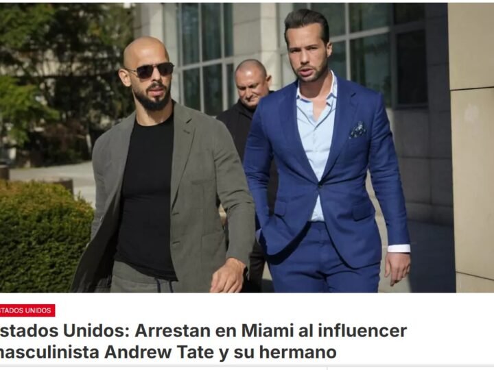 El polémico influencer Andrew Tate y su hermano Tristan  arrestados en Miami, informa el Servicio de Alguaciles de Estados Unidos