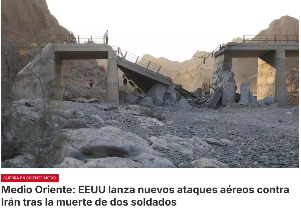 Estados Unidos lanza una nueva serie de bombardeos contra Irán, para «castigar» la muerte de dos militares estadounidenses en Jordania a causa de ataques iraníes, según anuncia el ejército