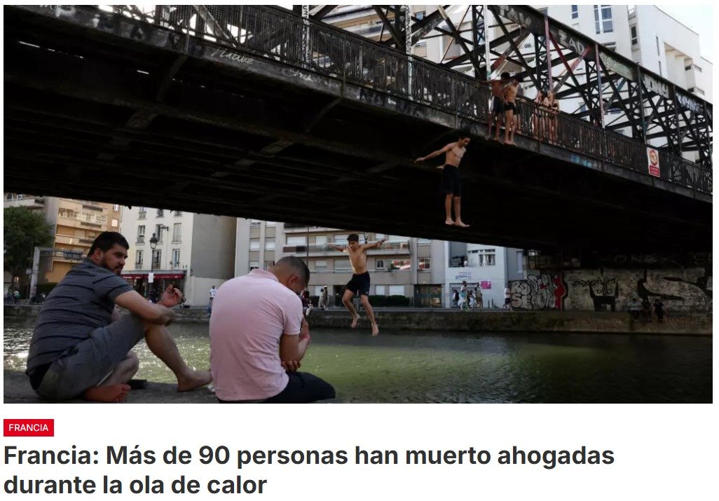 El balance de muertos por ahogamiento se eleva a más de 90 fallecidos desde el 19 de junio, informa el gobierno francés este jueves