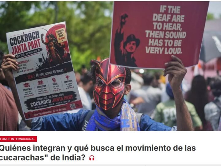 Las autoridades de India reprimieron este lunes con fuerza una manifestación del Partido del Pueblo de las Cucarachas contra el Gobierno