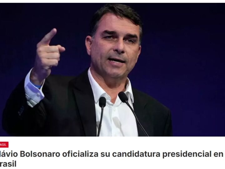 Asolado por una seguidilla de crisis políticas, el derechista brasileño Flávio Bolsonaro oficializa este sábado su candidatura para enfrentar al presidente Lula en las elecciones de octubre