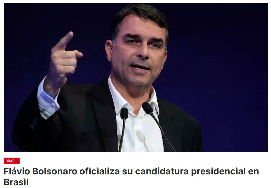 Asolado por una seguidilla de crisis políticas, el derechista brasileño Flávio Bolsonaro oficializa este sábado su candidatura para enfrentar al presidente Lula en las elecciones de octubre