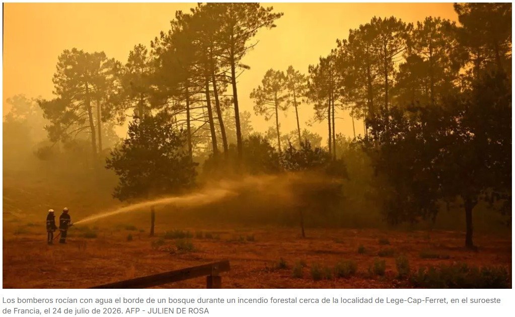 Casi 270.000 personas evacuadas por incendios en Francia y España