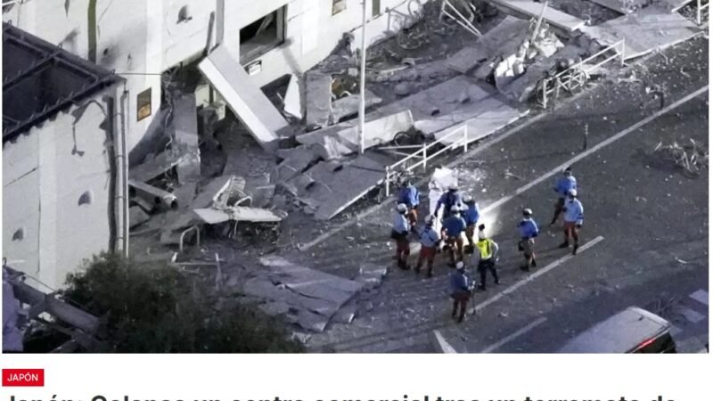 Un fuerte terremoto de magnitud 7,1 en la isla de Kyūshū, suroeste de Japón, provoca el colapso de varios edificios, entre ellos la segunda planta de un centro comercial donde se teme que muchas personas estén atrapadas