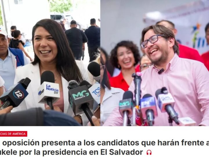 Los partidos tradicionales ARENA y FMLN presentan a Mayteé Iraheta y Rafael Aguirre, respectivamente, como sus candidatos para las elecciones presidenciales de 2027, en las que se verán las caras con el favorito para ganar, Nayib Bukele