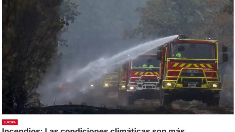 Casi nueve de cada 10 incendios en Francia lo de originan humano, ya sean intencionados o accidentales