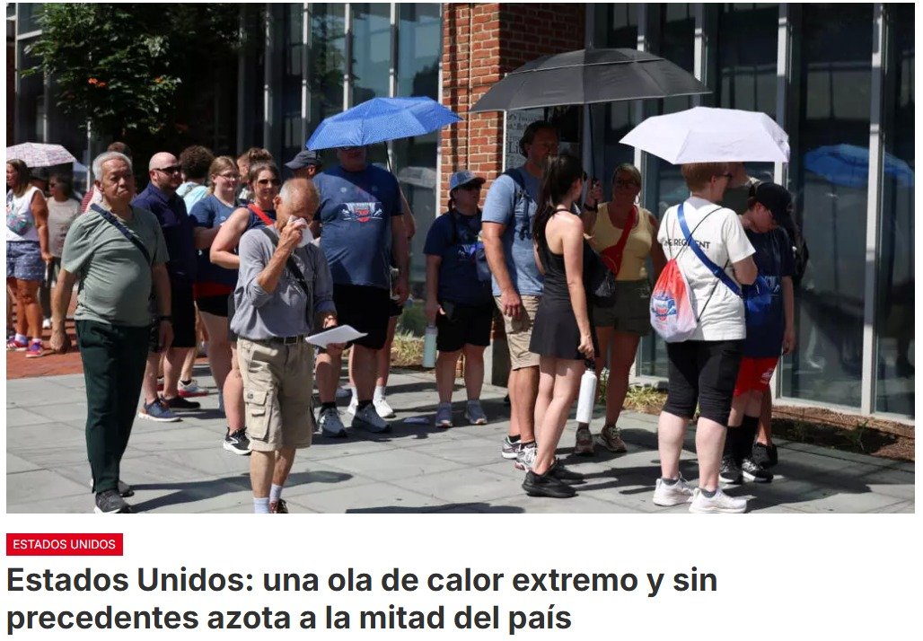 El verano apenas comienza en el hemisferio norte, pero las temperaturas ya están batiendo récords. Esto ocurre en Europa, pero también, desde hace unos días, en Estados Unidos