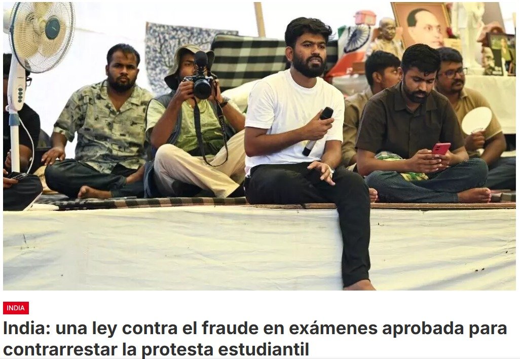 En India, tras la dimisión del ministro de Educación bajo la presión de la calle, el gobierno intenta recuperar el control
