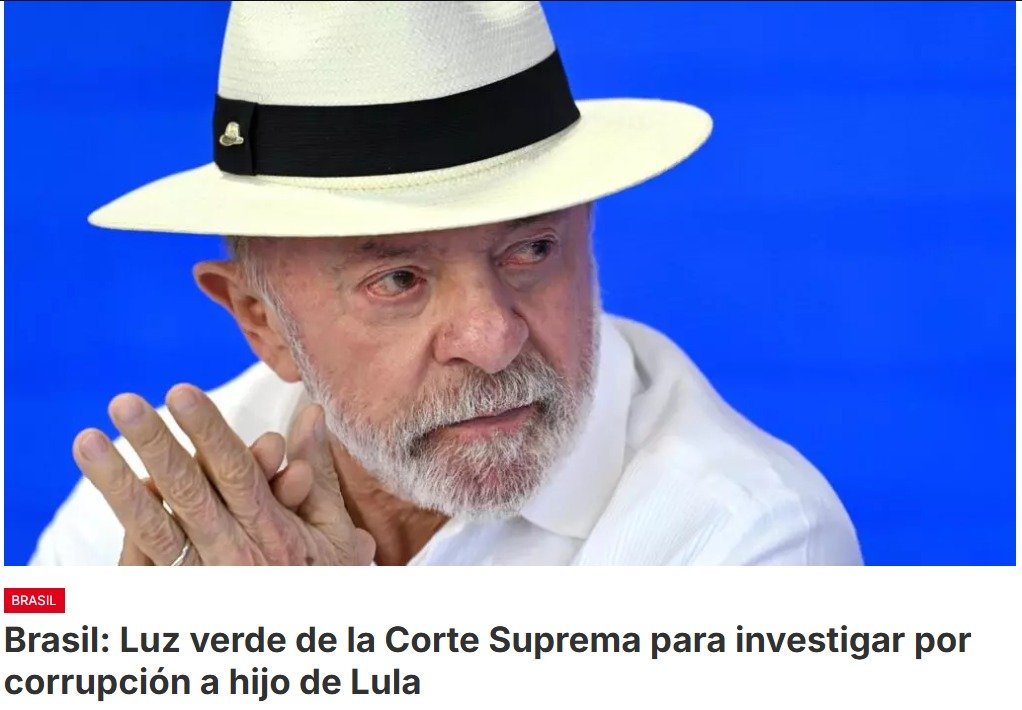 Un magistrado de la corte suprema de Brasil autoriza a la policía a investigar a un hijo del presidente Luiz Inácio Lula da Silva