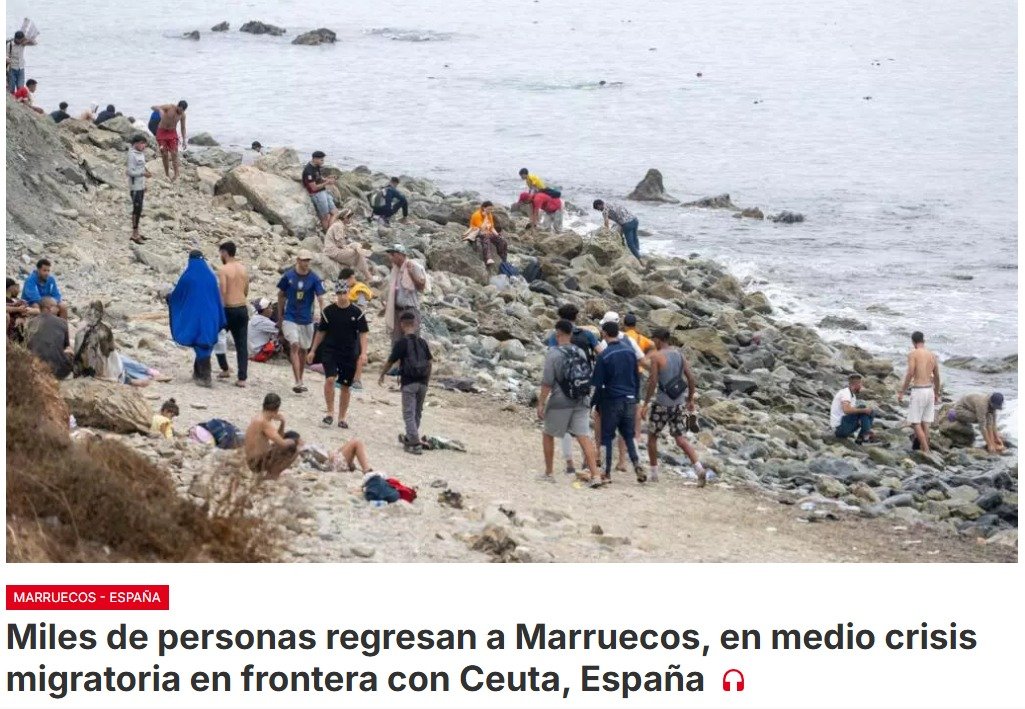 Según cifras preliminares, unas 60.000 personas cruzan la frontera desde Marruecos hacia el enclave español de Ceuta