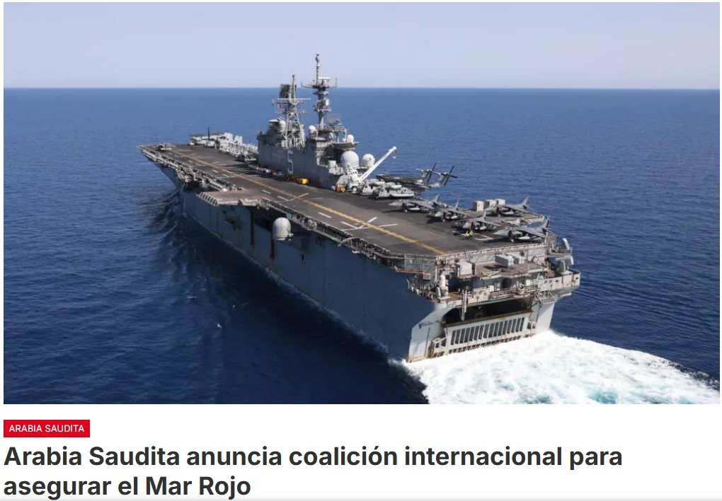 Una coalición marítima de unos 14 países busca asegurar la navegación en el mar Rojo, en medio de la tensión en el estratégico estrecho de Bab al Mandeb por la amenaza de los rebeldes hutíes de Yemen