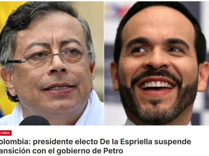 El presidente electo de Colombia, Abelardo de la Espriella, ordena a su equipo que interrumpir «de manera inmediata» el proceso de transición con el gobierno de Gustavo Petro, quien se niega a reconocer el resultado del balotaje